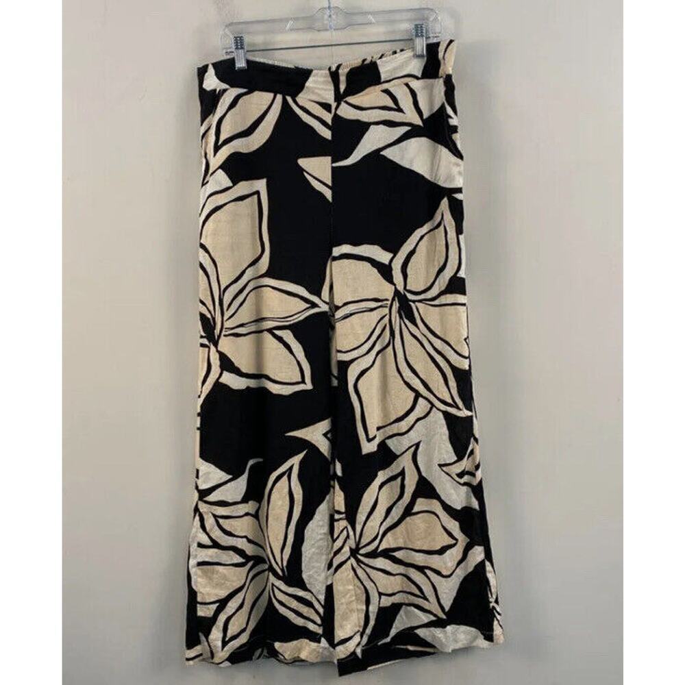 Rachel Zoe botanical black beige pant